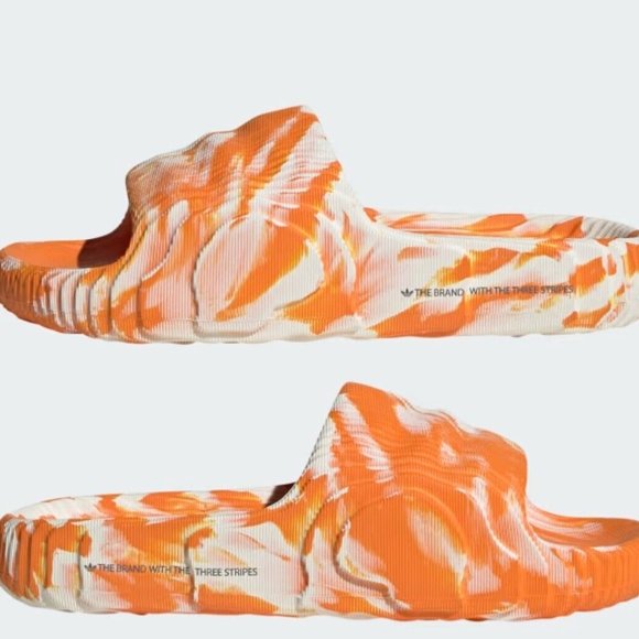 ADIDAS ADILETTE 22 SLIDES Sandals - Orange/Off White - IE7724 - Men\'s Size 11 main image 6